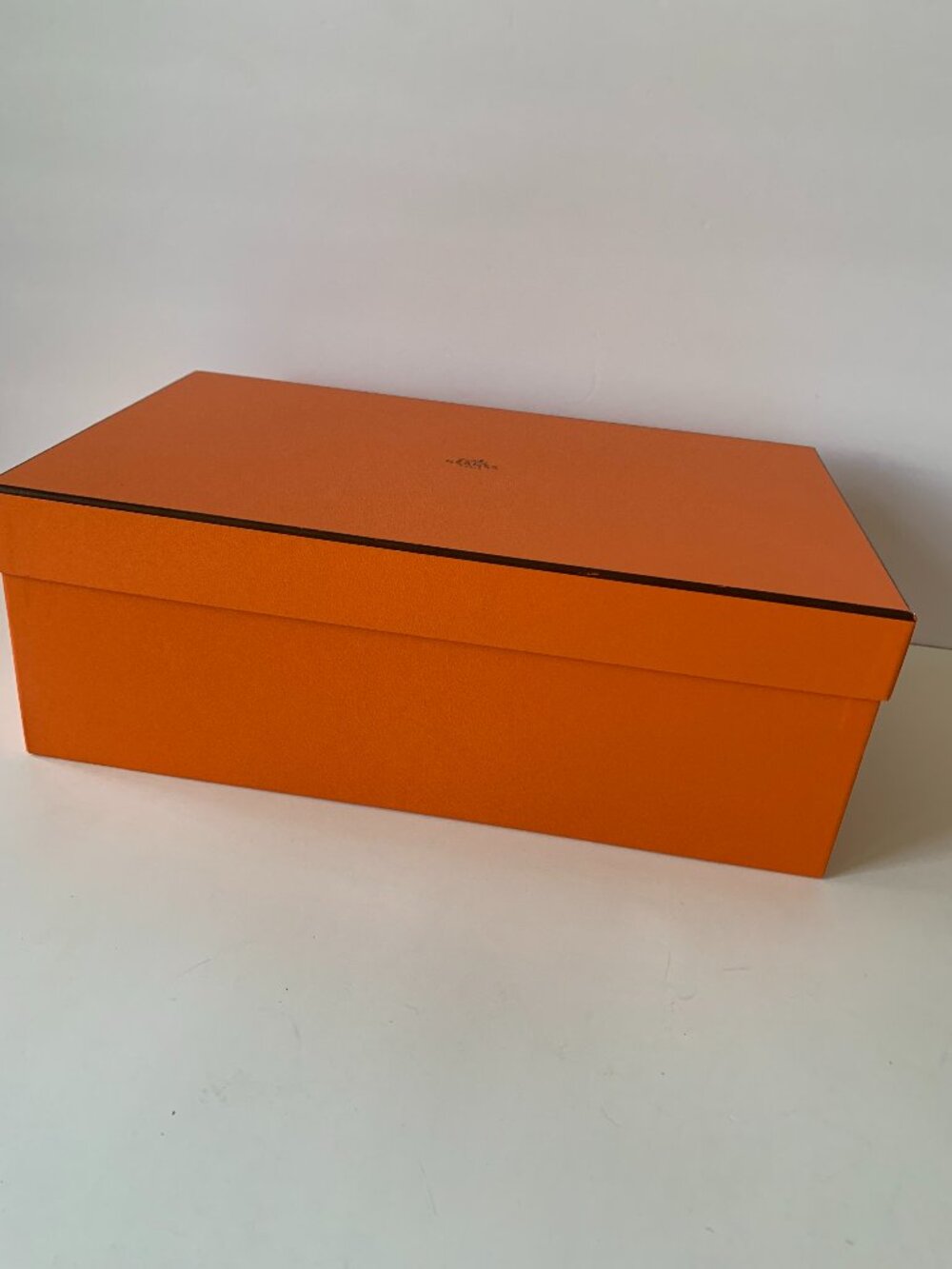 Authentic Hermes Paris Orange Empty Gift Box 14 x 8.75 X 5  Storage Shoes Bags